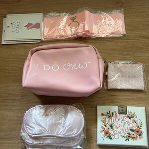 Pink 'I Do Crew' Bridal Bachelorette Party Set Bundle